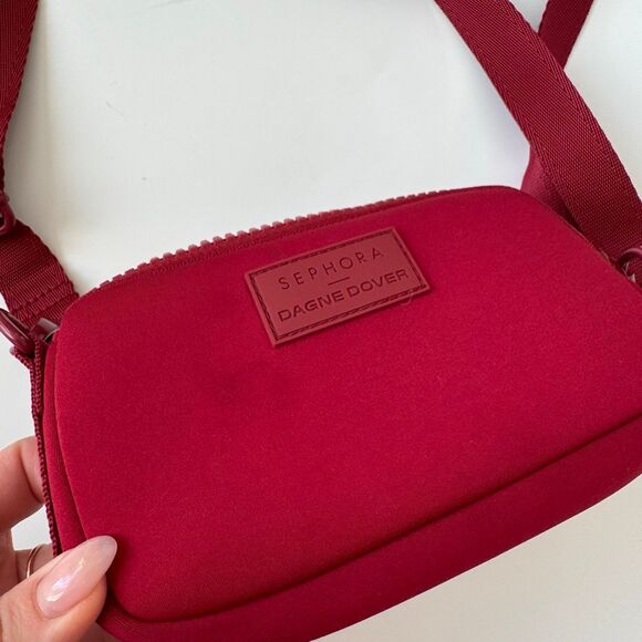 DAGNE DOVER x SEPHORA Limited Edition Mara Phone Sling Crossbody Bag Burgundy - Picture 2 of 8